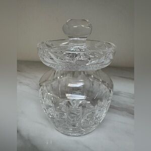 Waterford Crystal Jam/Honey Jar full lead crystal covered preserve.